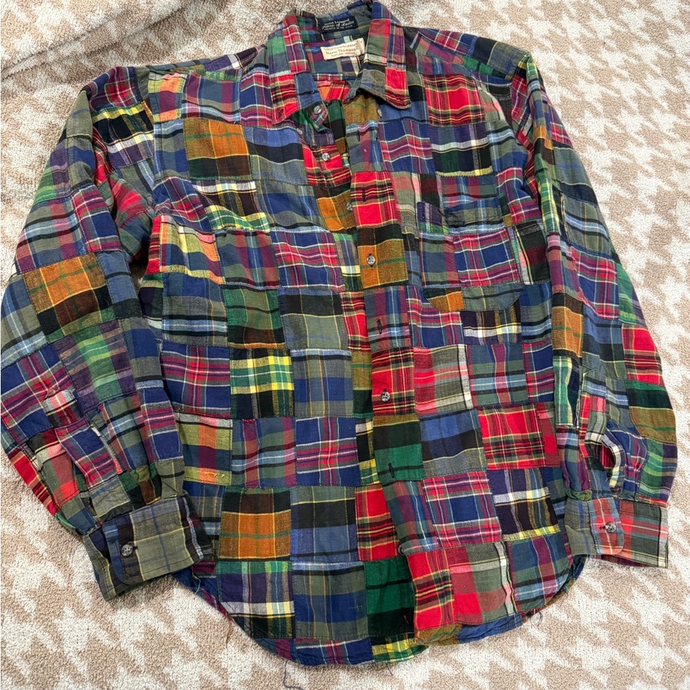 Norm Thompson Men's Multicolor Plaid Button Down Shirt